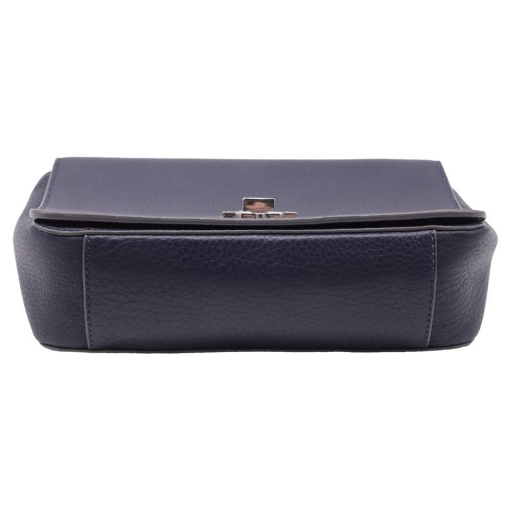 Tory Burch Mercer Shoulder Bag in Navy Blue Leather - Picture 8 of 12